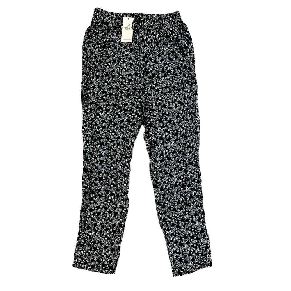 ✦ Julia ✦ Black & White Floral Lounge Pants ✦ Size S ✦ NWT ✦
